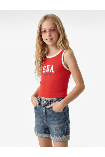 Koton Pantaloni scurți din denim cu buzunar din bumbac