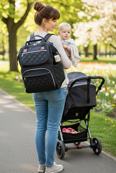 NIL-MOTHER CARE BABY ÇANTAS BACKPACK BLACK