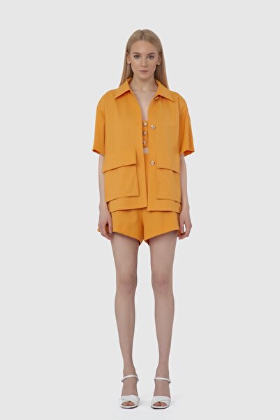 GİZİA Oversize Metalik Düğmeli Ceket