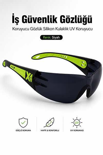 NZB İş Güvenlik Siyah Kaynak Gözlüğü Buğulanmaz Lazer UV Koruyucu Toz Korumal...