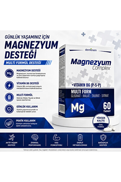 DermoNem Magnezyum Complex 60 Tablet