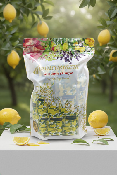 MOUVEMENT Limon Kokulu 160'lı Kolonyalı Mendil: Canlandırıcı Temizlik