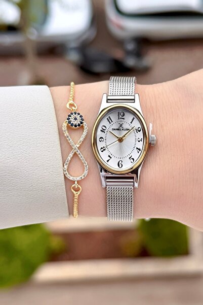 Daniel Klein Rakamlı Sarı Silver Renk 24 Ay Garantili 21 Mm Kadın Kol Saati
