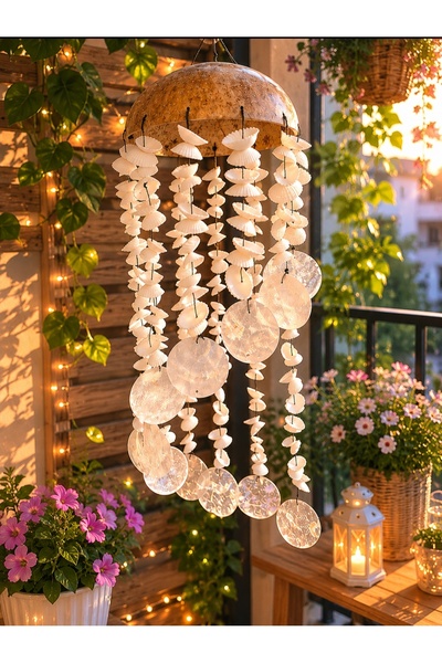 Coconut Coconut Shell Wind Bell Handmade Decorative Balcony Garden Ornament