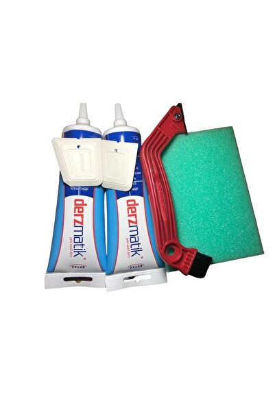 Derzmatik Gaga Uçlu Beyaz 380 Gr. 2'li + Derz Kazıyıcı+ Derz Süngeri