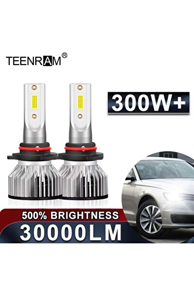Choice7 مصباح أمامي LED بقوة 300 واط وإضاءة 30000 لومن، طراز 9006/HB4 كانبوس ...