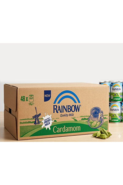 Rainbow Evaporated Milk with Cardamom 48 X 170 g