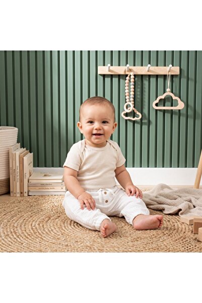 Tiffany Baby Kıds تيفاني بيبي موسلين موضوع فضفاض بأزرار سفلية 26006