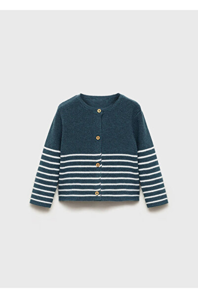 MANGO Baby Cardigan tricotat cu dungi