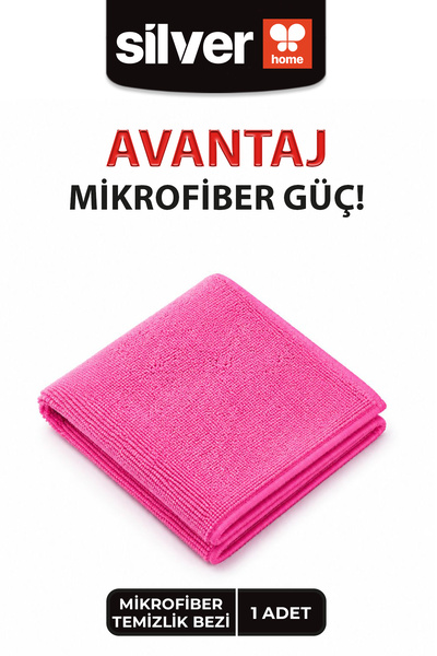 SİLVER HOME Lavetă de curățare din microfibră 40x40cm - roz