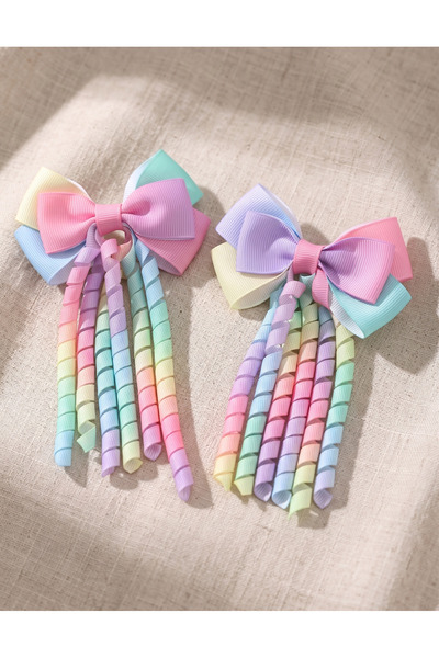 Colorful Tasseled Fun Buckle 1 Pair