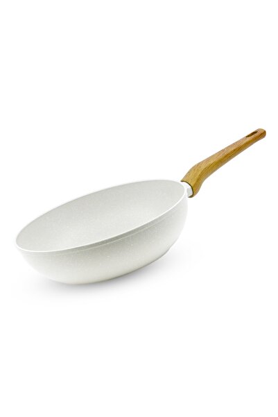 Bergner مقلاة ووك من الألومنيوم المطروق، 28 سم، 3 لتر، قاعدة ثلاثية، سطح رخام...