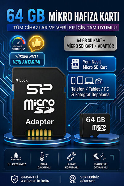 nextbuy 64 Gb Micro Sd Kart Veri Aktarımı-Depolama Hafıza Kartı Tüm Cihazlara...