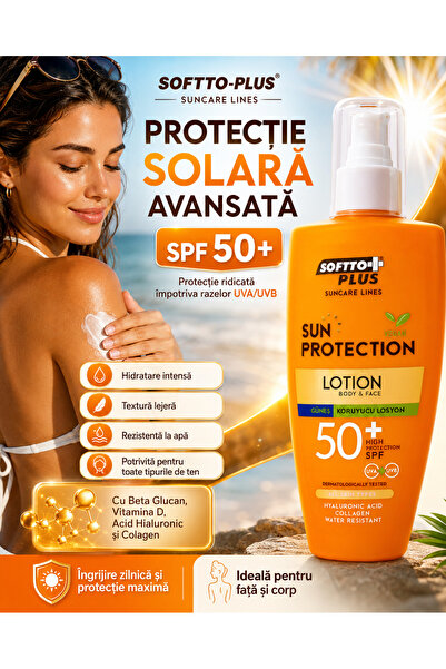 Softto Plus Loțiune de Protecție Solară SPF 50+