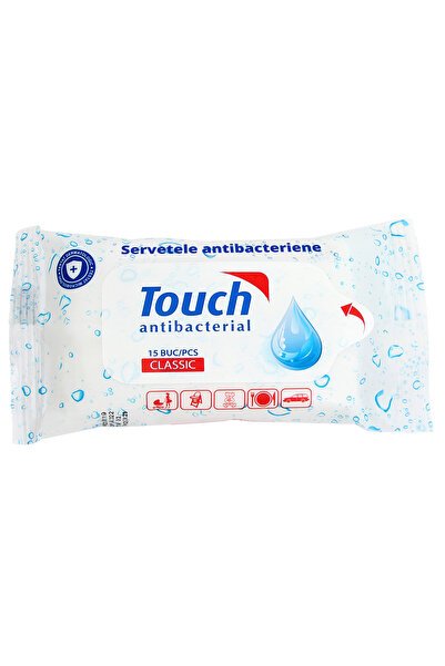 Touch Servetele Umede Antibacteriene Classic, 15 buc