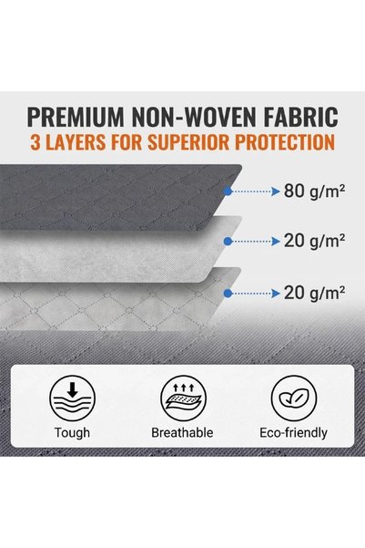inabyte 6PCS Gray Clothes Storage Bag,Quilt storage bag, Bed bottom storage bag, large capacity