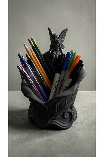 Belupa Desktop Organizer with Fairy Figure, Pen Holder, Note Holder, Decorati...