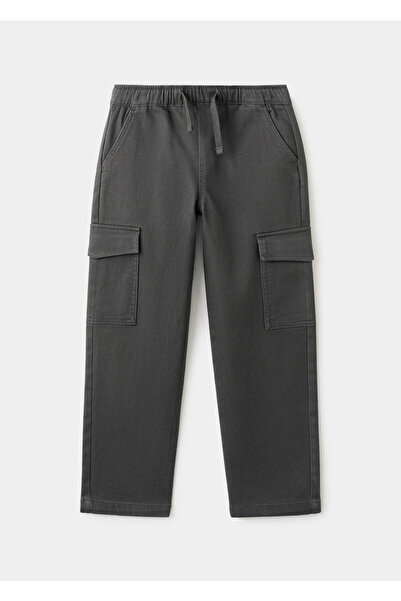 MANGO Kids Pamuklu kargo pantolon