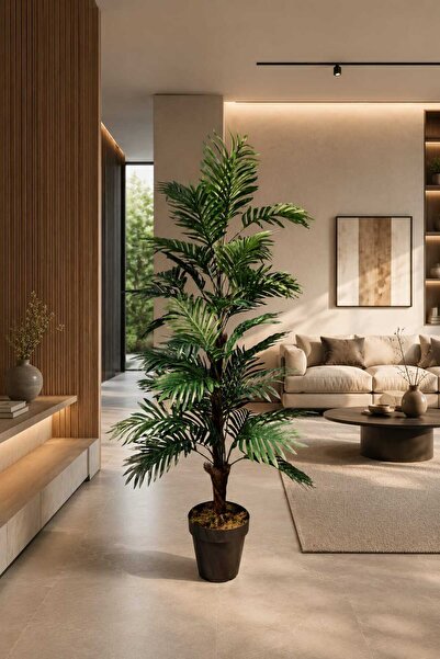 MAKİ DEKOR YAPAY AREKA 130 CM BOYUNDA DEKORATİF MODERN İÇ MEKAN BİTKİSİ