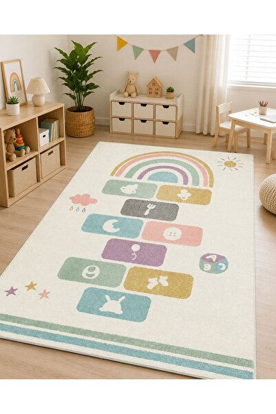 Eko Halı Eko Kids Kds 25 Pastel Hav Ve Toz Vermeyen Çocuk Halısı