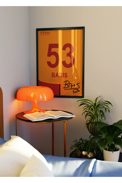 Base Concept Barış Alper 53 İmzalı Forma Tasarımlı Poster Tablo (Çerçeveli)