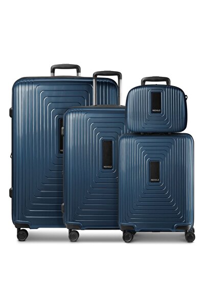 REDOLZ Essentials 14 4-Rollen Kofferset + Beautycase 4 tlg. mit Dehnfalte