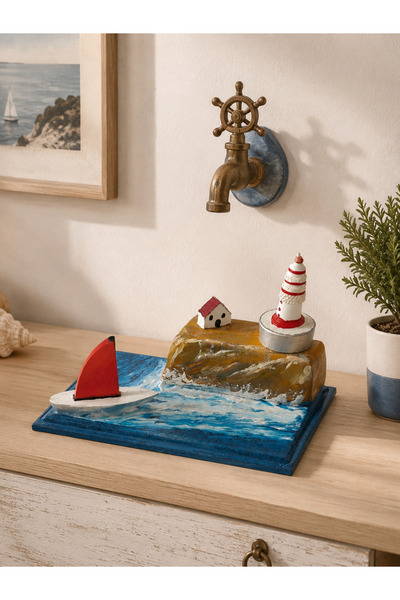 ELSA 🌊 Deniz Konseptli Ahşap Mumluk 🕯️