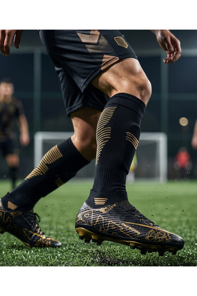 Techsport حذاء Laliga Air للجنسين من Astroturf Field وGrass Floor مع جوارب ملونة