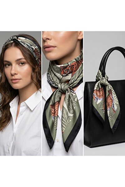Zelayn Tiger Patterned Bandana Scarf