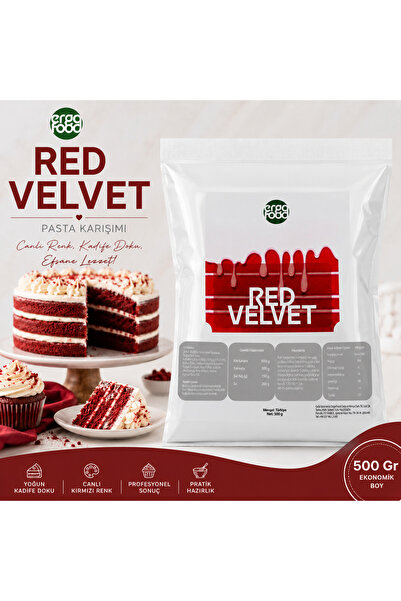 ergo food Kırmızı Kadife Kek Karışımı 500 Gr Red Velvet Kek Mix
