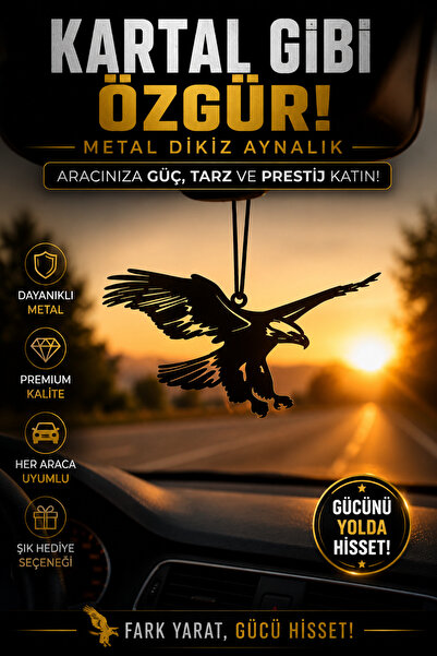 VENON Metal ✨KARTAL ✨Dikiz Aynası Süsü Metal Araba Askılık Motifli Oto Aksesu...