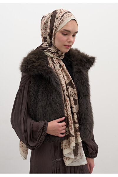 Freshscarfs Wıld Paısley Desen Şal Sıcak Kahve