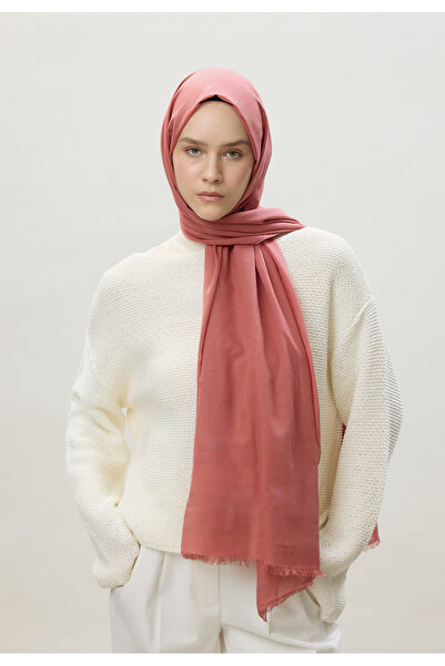 Freshscarfs İnce Pamuk Vual Şal Vintage Rose