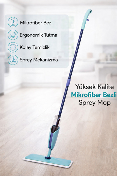 MOPPAK 360 Derece Dönen Premium Yüksek kaliteli Spray Mop