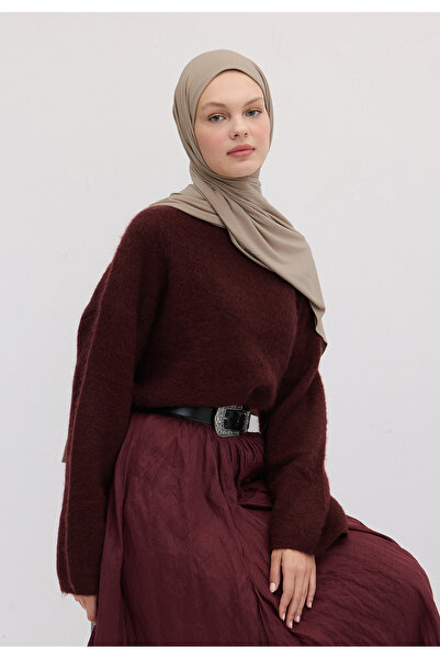 Freshscarfs Bambu Penye Şal Vizon
