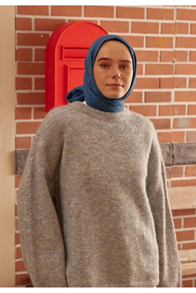 Freshscarfs Dublin Jakarlı Şal Mavi