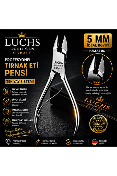 Luchs Solingen Cobalt Profesyonel Tırnak Eti Pensi 5 MM Tek Yay Süper Bileyli...