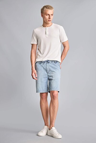 DeFacto Relax Fit Flexible Waist Jean Bermuda Shorts H8869Ax26Sm