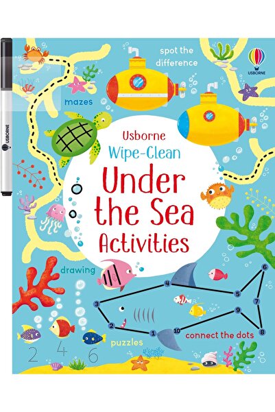 Usborne Carte pentru copii, Usborne, Wipe-Clean Under the Sea Activities, 3+ ani