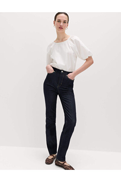 Marks & Spencer Magic Shaping Yüksek Bel Straight Leg Jean Pantolon