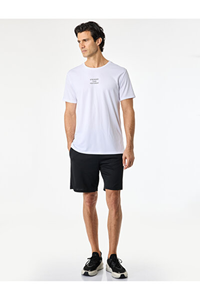 Koton Comfortable Fit Short Sleeve Crew Neck Back Printed Sports T-Shirt