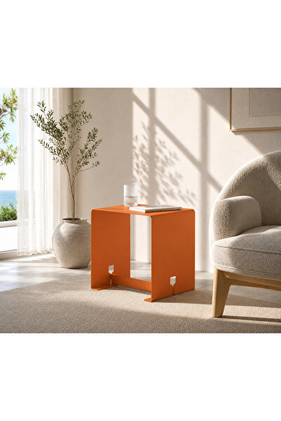 steelthesign MONOARC SERİSİ DEKORATİF SEHPA - TURUNCU