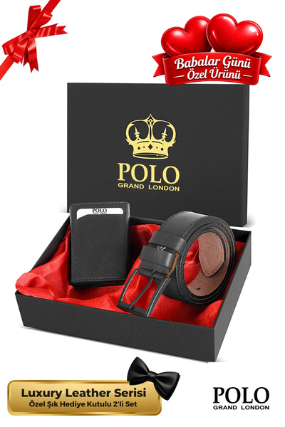 POLOGRAND London مجموعة هدايا خاصة للرجال أصلية مكونة من قطعتين من سلسلة هداي...