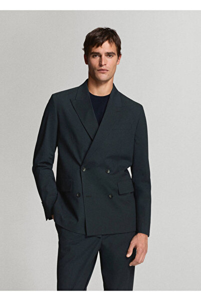 MANGO Man Boston slim fit kruvaze blazer ceket