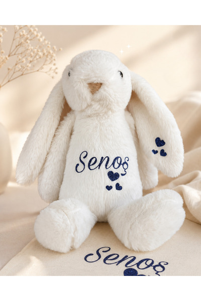 Viela Gift Atelier İsme Özel Uyku Arkadaşı Peluş Tavşan - İsimli Bebeklere Öz...