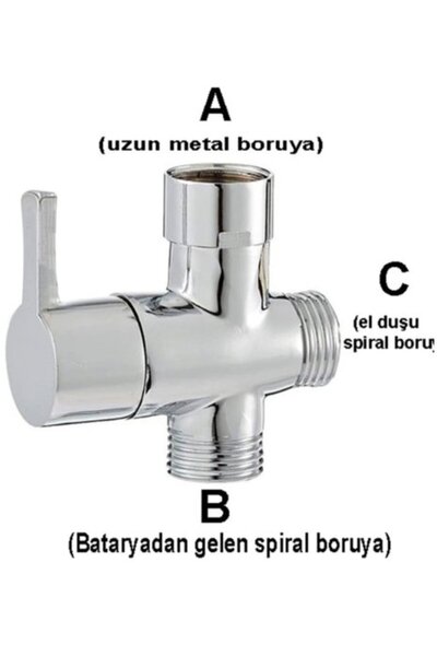 FAWER Faucet & Shower KROM Robot Duş Seti Yönlendirici Musluk Pirinç