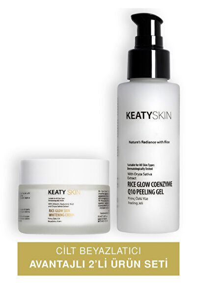 KEATY Cilt Beyazlatıcı Set | Peeling 100ml + Beyazlatıcı Krem 50ml | Arbutin ...