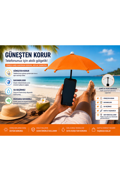 Zigver klipsli telefon şemsiye tutucu parlama önleyici su geçirmez güneşlik t...