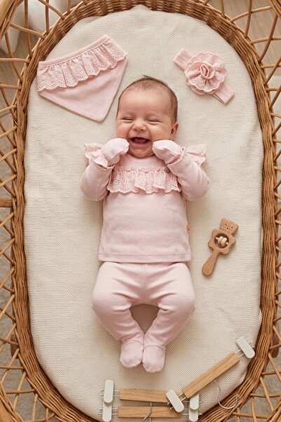 Cherub Baby طقم ملابس للأطفال حديثي الولادة من 5 قطع بتصميم مموج للفتيات حديث...