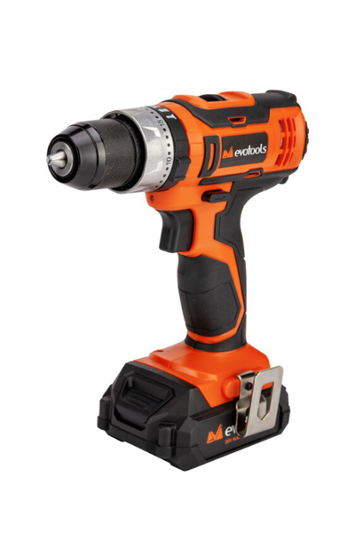 Evotools Mașină de găurit cu impact MAX 20V POWER cu 2 baterii și încărcător